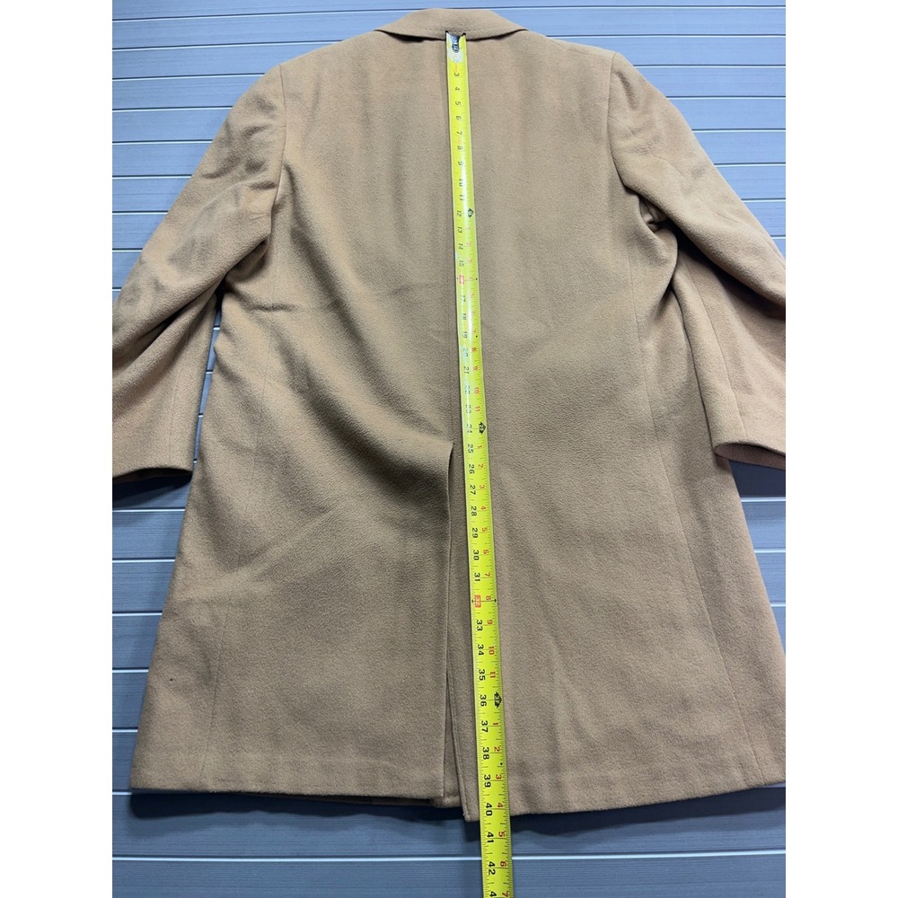 Vintage 100% Cashmere ELDORADO‎ Overcoat Camel Tan Luxury Elegance Mens - Picture 13 of 14